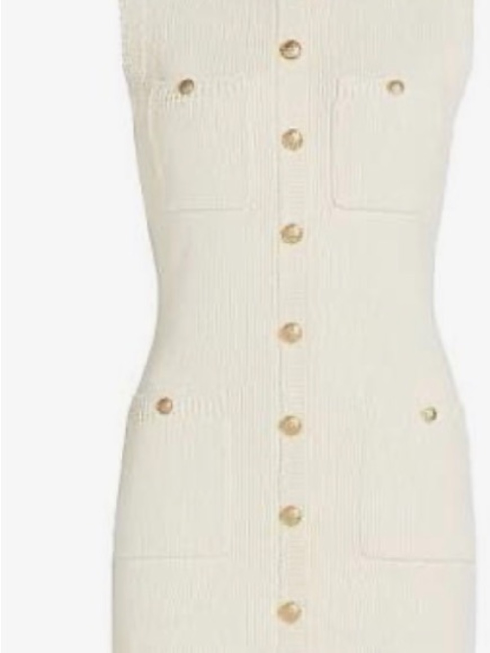 Reformation XS Catalina Cream Cotton Knit Mini Dress - Picture 13 of 16